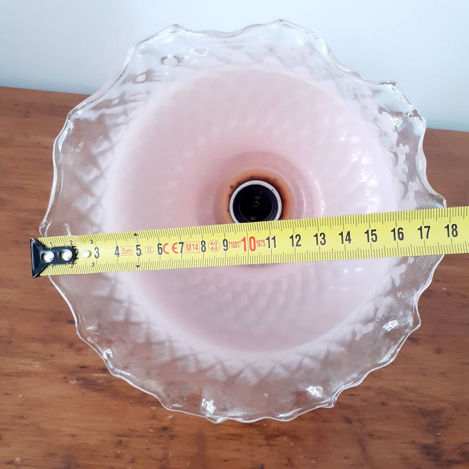 Opaline glass chandelier