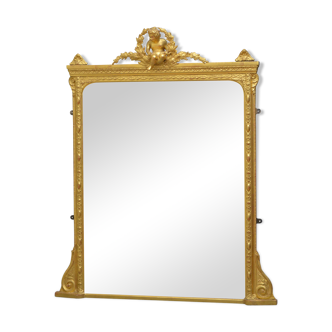 Late victorian giltwood mantel mirror