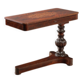 Antique Charles X bedside table in maple and mahogany, France, 19th century.
