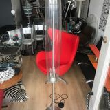 Large vintage space age globe glass and brushed steel lamppost