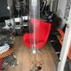 Large vintage space age globe glass and brushed steel lamppost