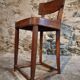 Chaise française ancienne en hêtre – Début 1900 – Dossier courbé massif