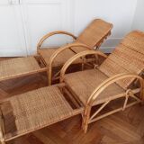 Old pair of deckchairs. 1960.