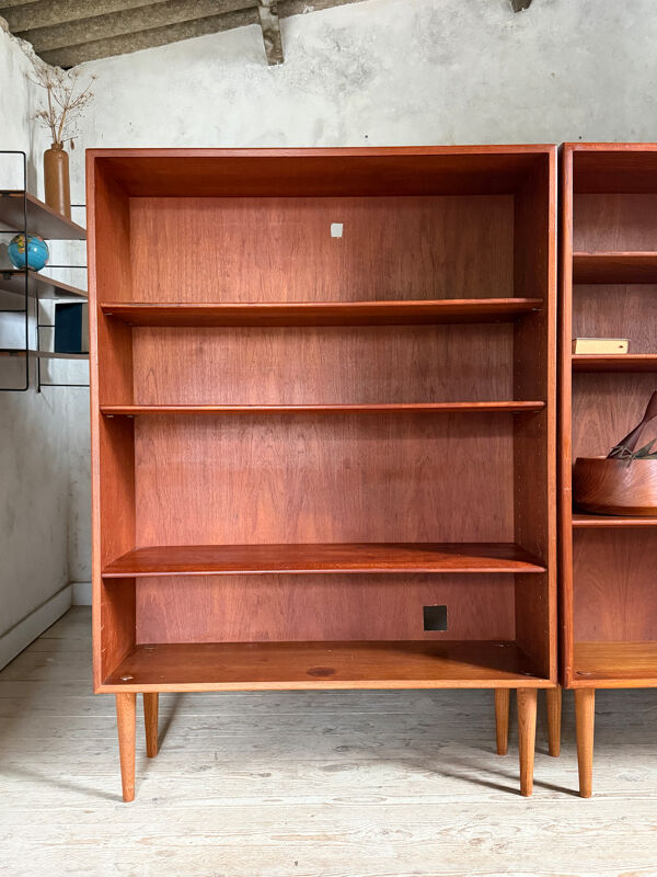 Bibliothèque scandinave vintage en teck de Borge Mogensen