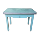 Vintage table of the 50s mado style in formica and wood with drawer and extension cords