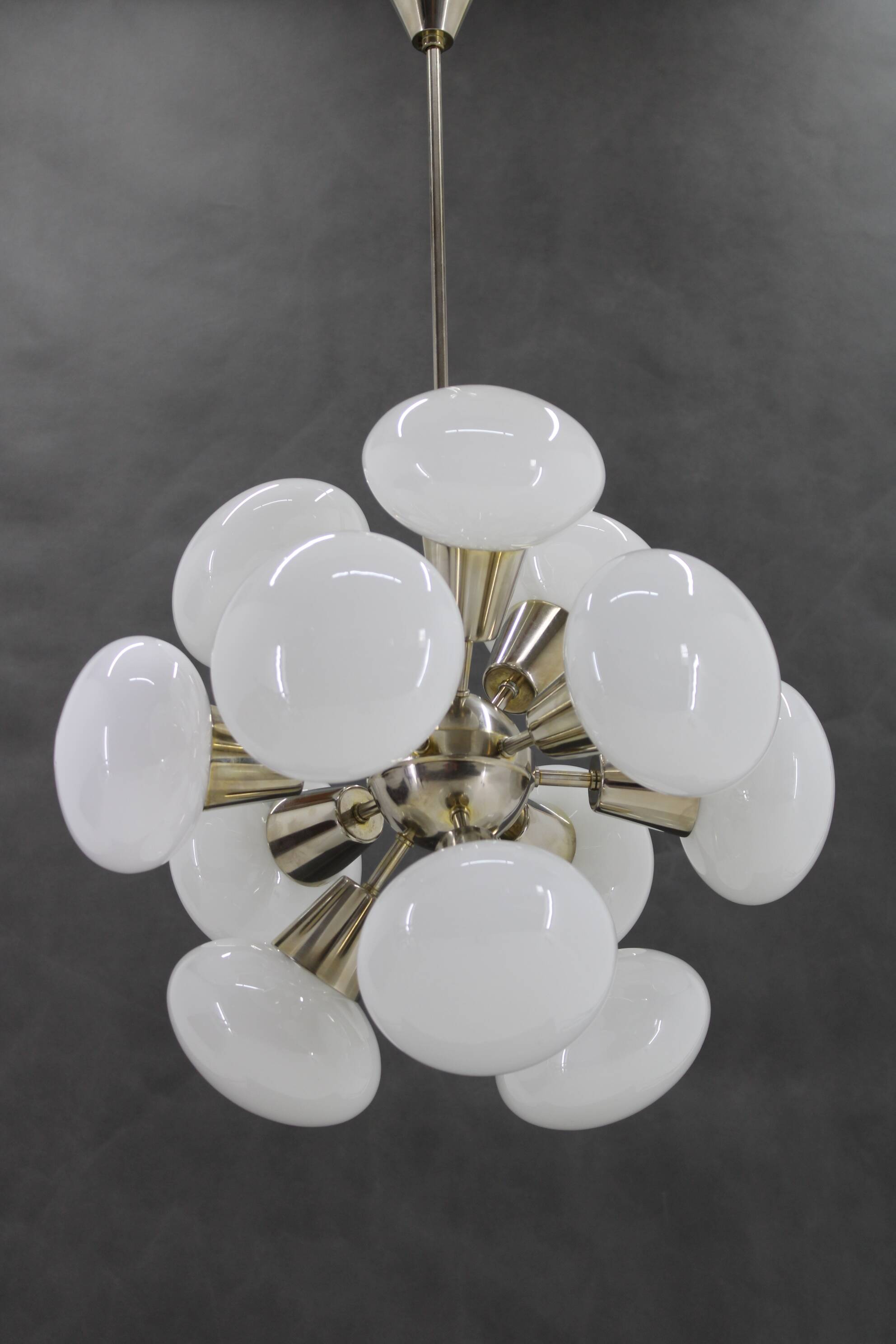 1970s Chrome Plated  12-Flamming  Sputnik , Czechoslovakia