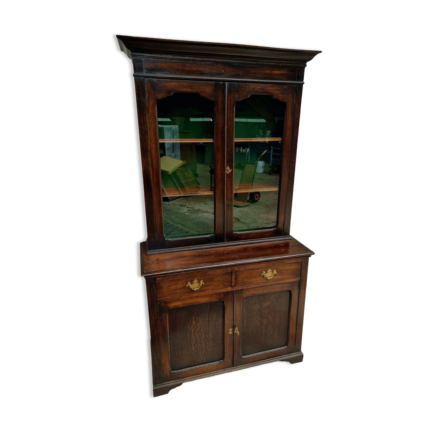 Antique china cabinet oak display cabinet English kitchen cabinet