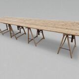 Harvest table and 2 benches, 1960