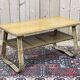 Rattan coffee table and caned shelf from the 1970s.