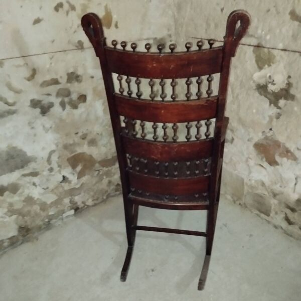 Rocking-chair fauteuil bascule XIXe art and craft