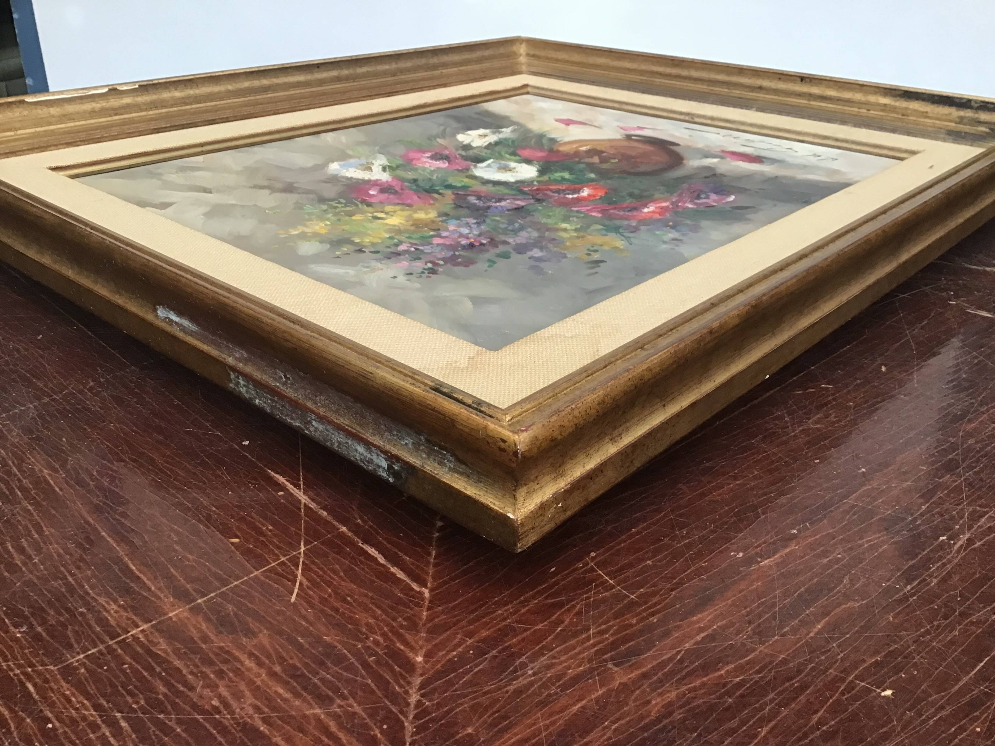 flower vase of a bouquet. Oil on canvas signed by Jean-Jacques Foulon (1923-1980)