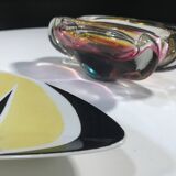 Plat • Centre de Table Vintage • « 9736 » • Kovács István • Zsolnay • 1962