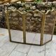 Vintage brass fireplace screen