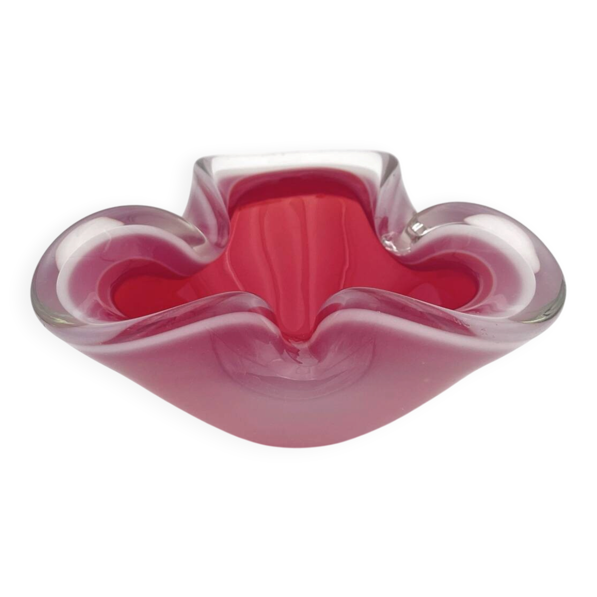 Murano Sommerso Opaline Red Bowl 16cm 882g