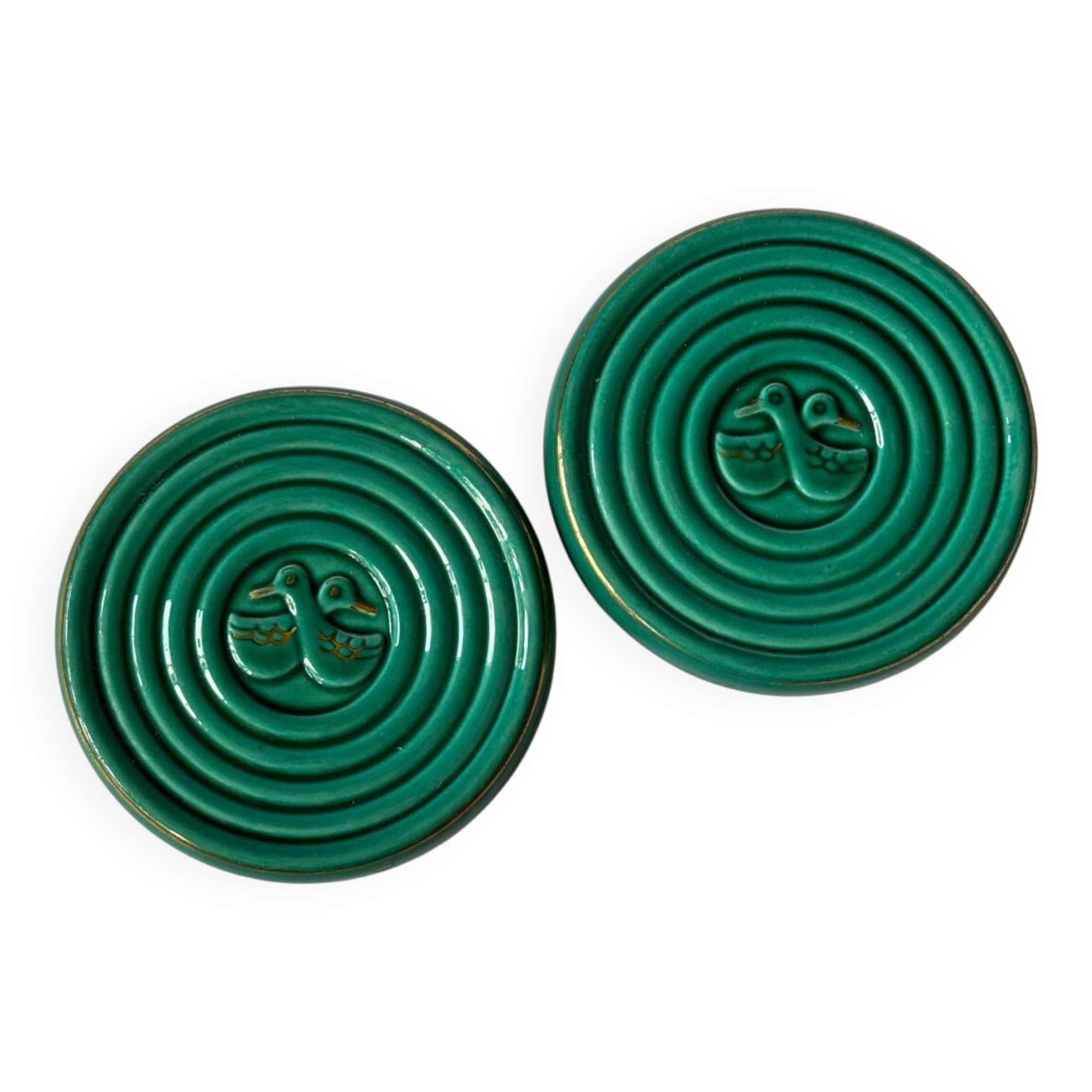 Glazed ceramic bottle coaster