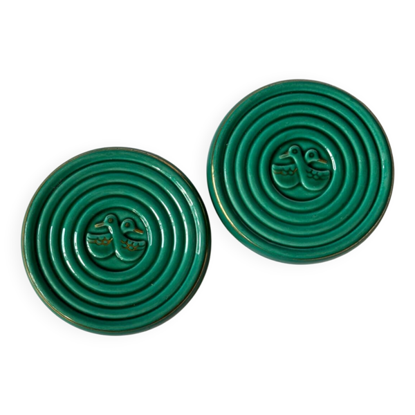 Dessous de bouteille en céramique émaillée