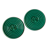 Glazed ceramic bottle coaster