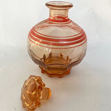 Old pink and red edict carafe