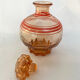Old pink and red edict carafe
