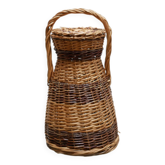 Vintage wicker and rattan basket