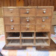 meuble de métier en bois, meuble à tiroirs