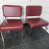 Pair of chrome footed armchairs from the 60s