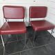 Pair of chrome footed armchairs from the 60s
