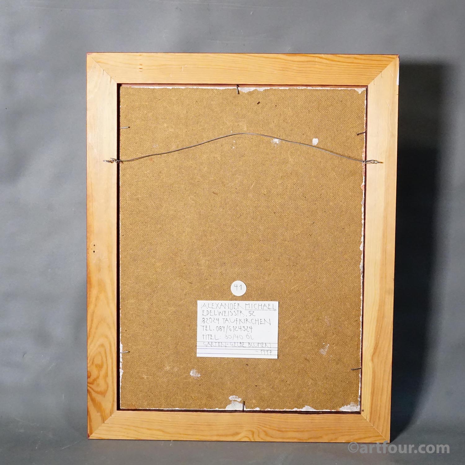 Large oil painting of a garden landscape, Alexander Michael 1997