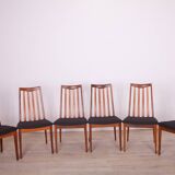 Fabric and Teak Dining Chairs by Leslie Dandy for G-Plan, 1960s, Set of 6
