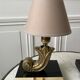 Pair of bronze and marble lamp art deco 30s