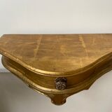 Gold wall shelf with drawer
