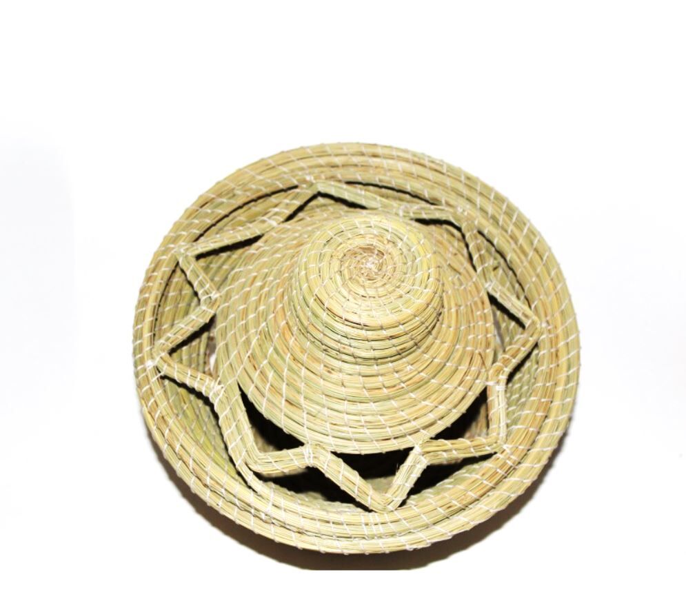 Handmade natural fibre basket