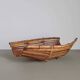 Vintage French bamboo boat basket | Rustic decor