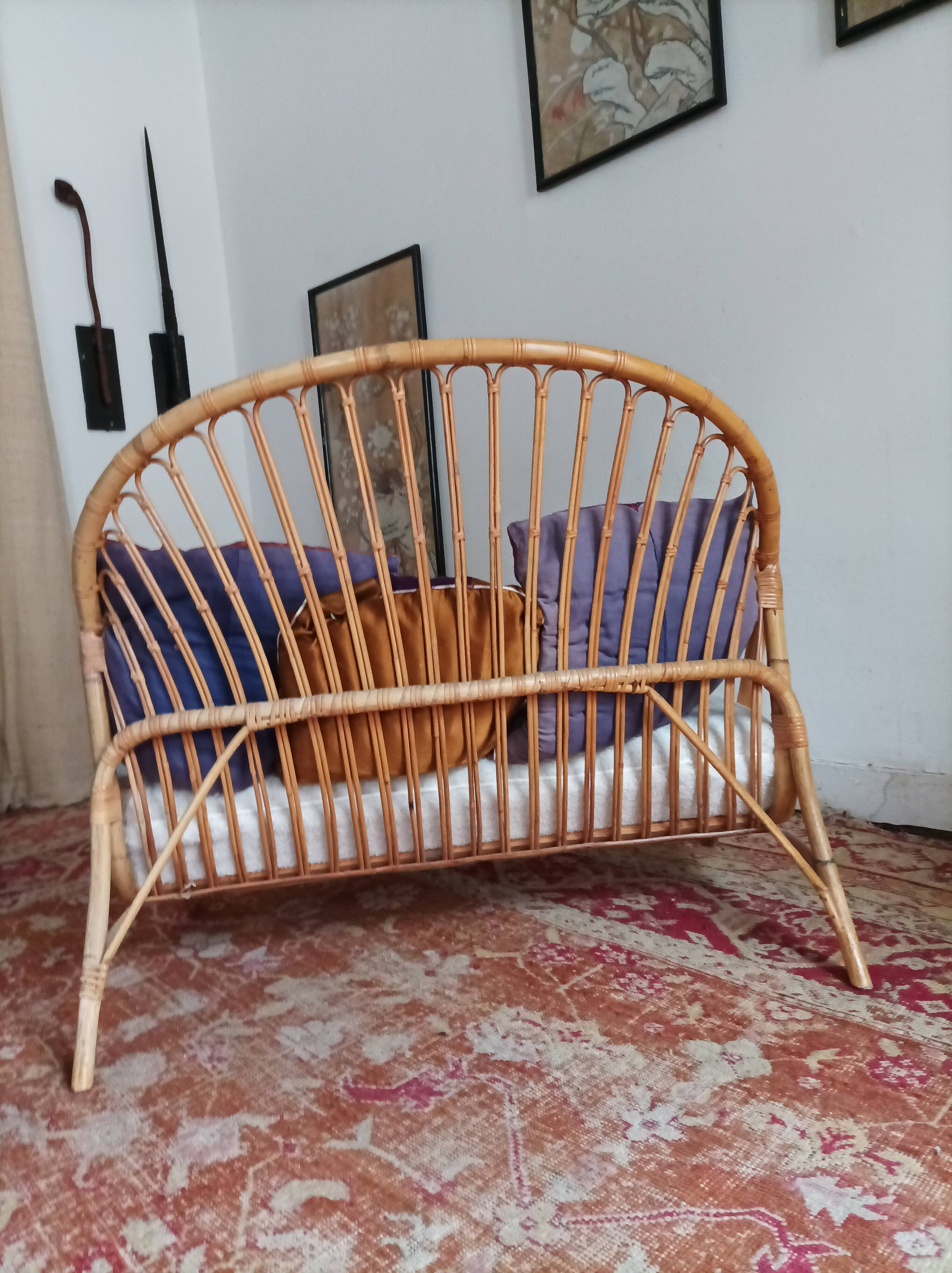 Rattan armchair from the 60s