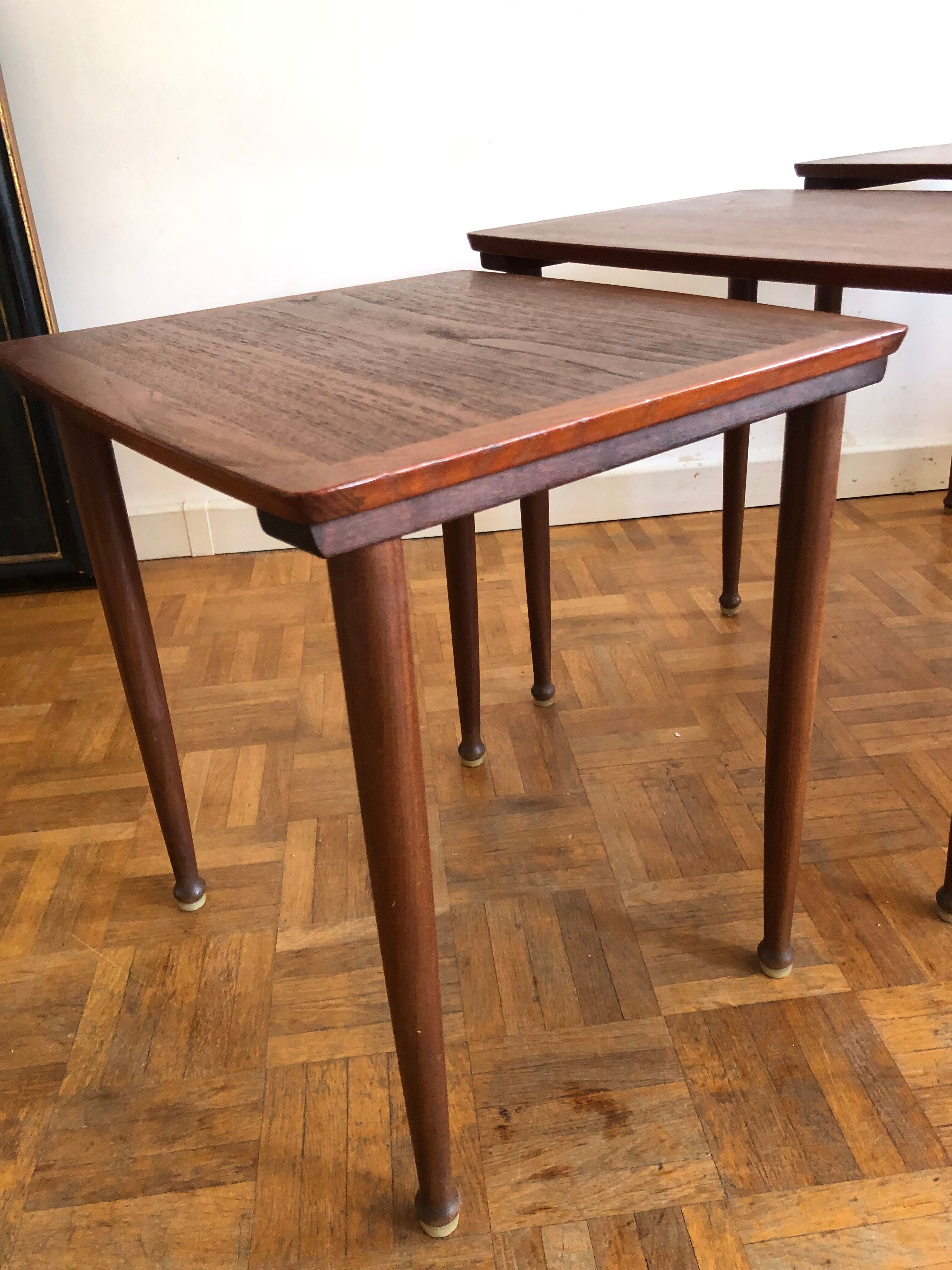 Scandinavian nesting tables Mobelintarsia