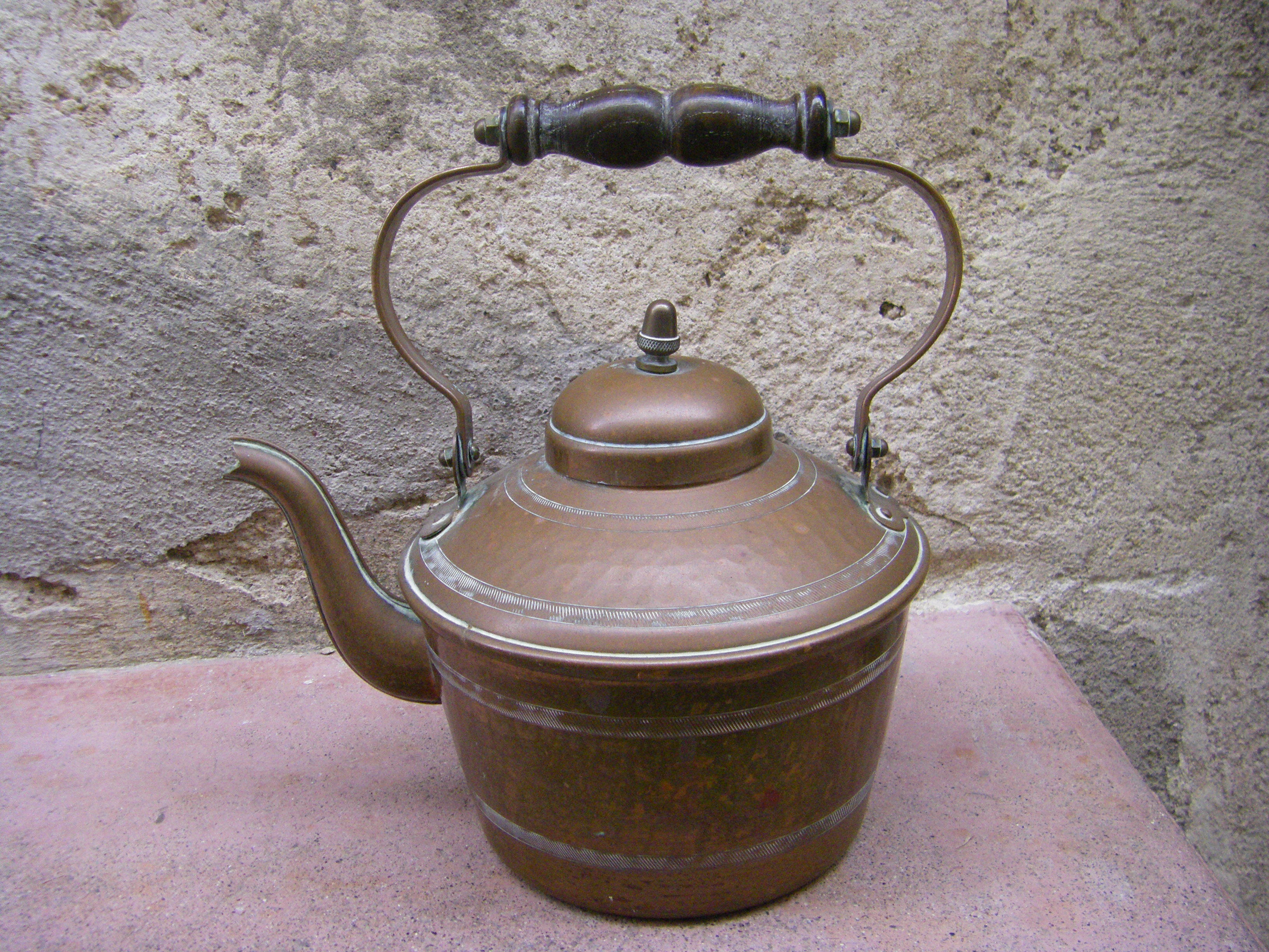 Vintage copper teapot