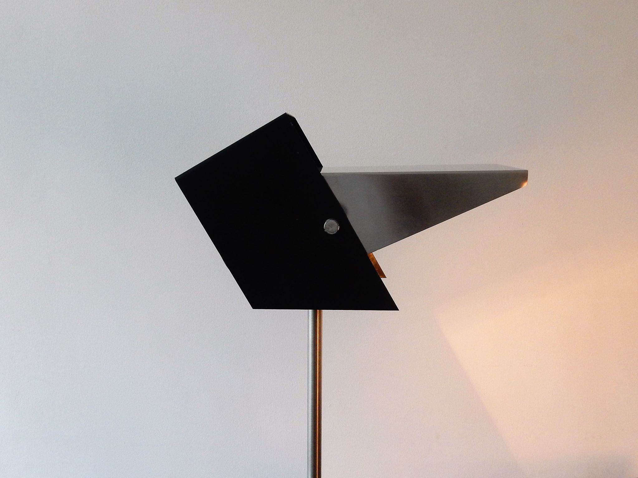 Black and metal adjustable floor lamp for Lyfa, 1960's
