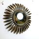 Vintage brass sunburst mirror, 1970s