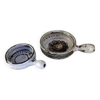 Two fondue pots by Albert Thiry