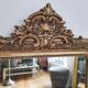Miroir ancien à fronton doré - 117x76cm