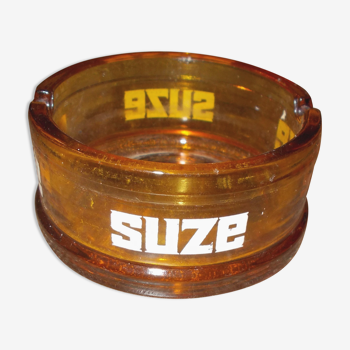 Advertising ashtray Suze amber glass