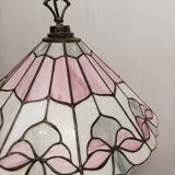 Antique vintage stained glass chandelier