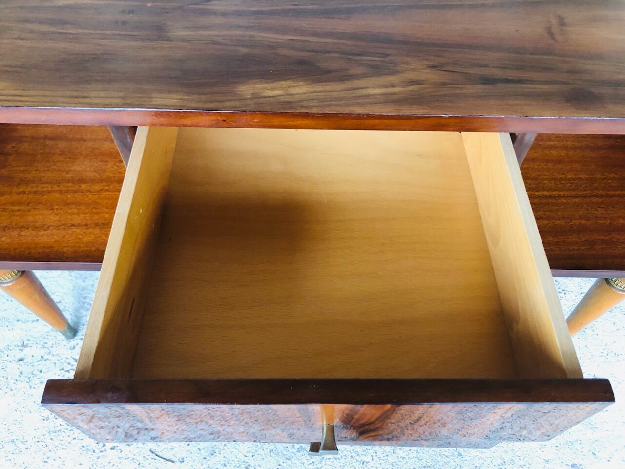 Vintage low row in flame walnut, by G N B , Circa 60