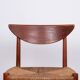 6 Danish chairs in teak and sea rush, model 316 by Peter Hvidt 1960.