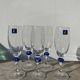 5 flûtes Luminarc en verre bleu