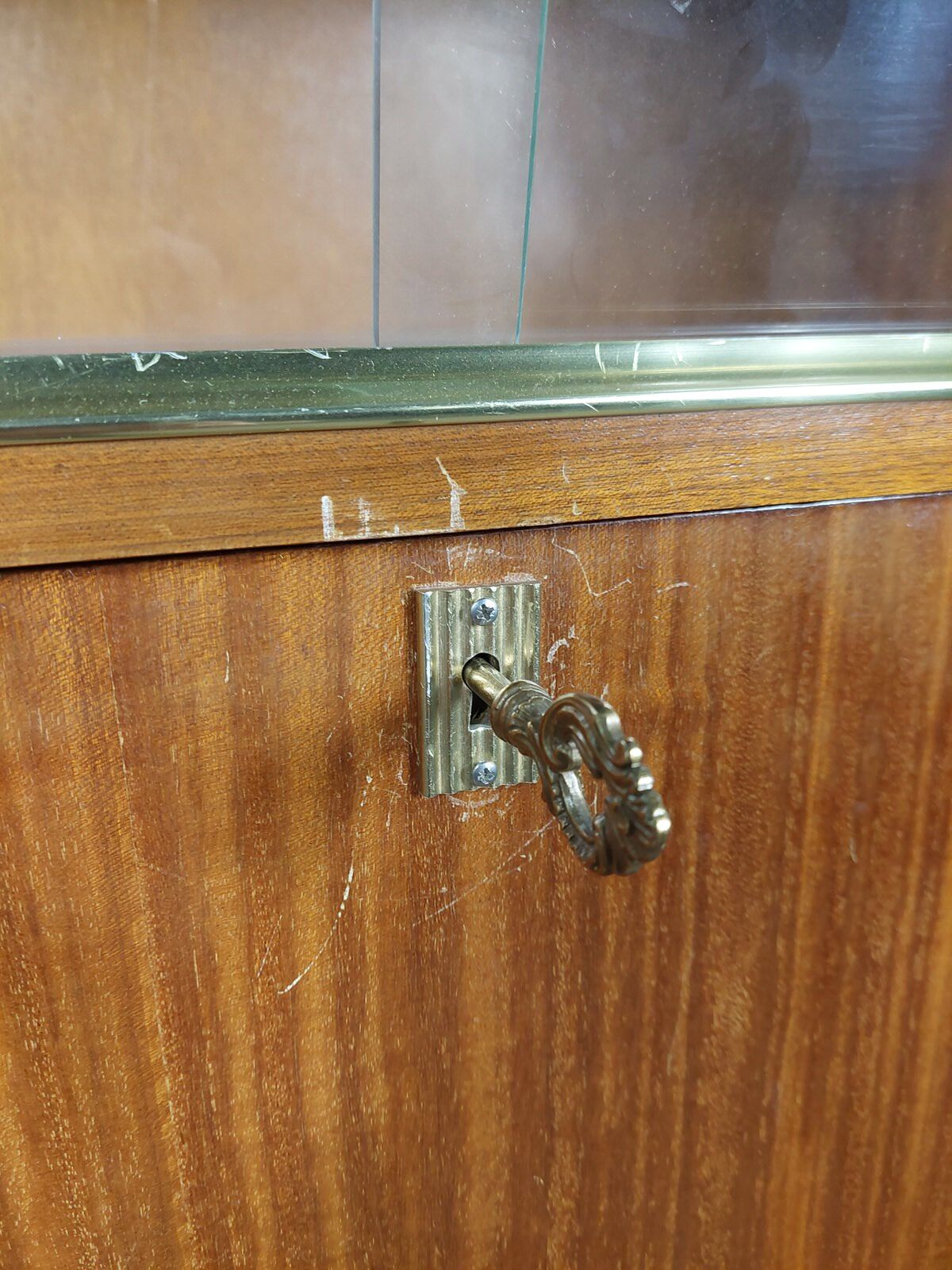 Secrétaire droit à abattant vintage