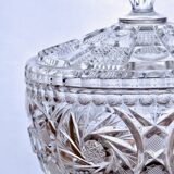 Large antique Belle Époque crystal candy dish