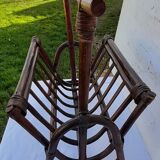 Vintage rattan magazine holder