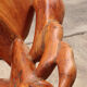 Robust armchair made of recycled wood