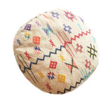 Moroccan pouf kilim circle